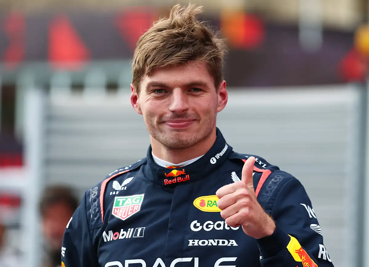 Max Verstappen celebrates pole position after dramatic qualifying at the Azerbaijan Grand Prix 2025
